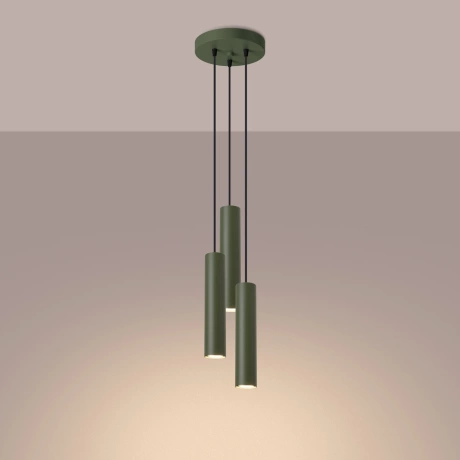 Pendant lamp LAGOS 3P olive green