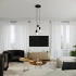 Pendant lamp HALO 3P black