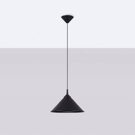 ZUMA black pendant lamp + 1x LED Bulb E27 4000K Cool White 7.5W 690lm