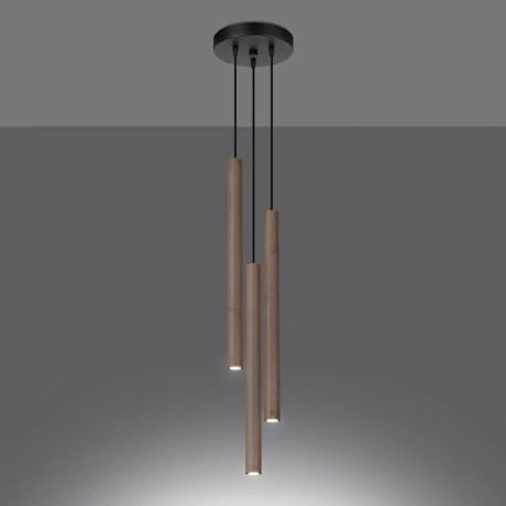 Pendant lamp PASTELO 3P wood