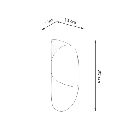 Wall lamp TEAR black + 1x LED Bulb G9 4000K Cool White 4.5W 530lm