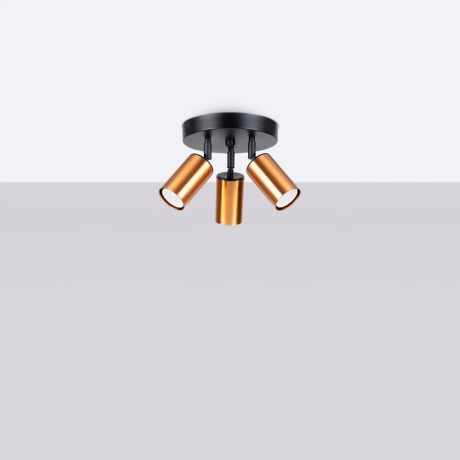 Ceiling lamp WINX 3P black/cooper