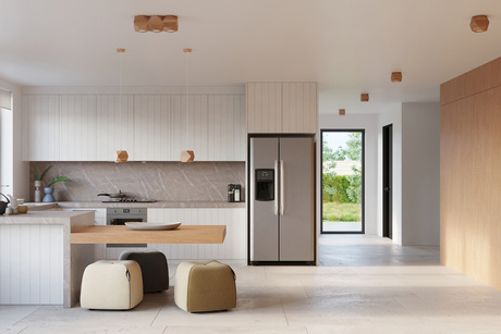 Pendant Light WOODY natural wood + 1x LED Bulb GU-10 3000K Warm White 7W 620lm