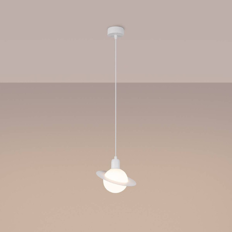 Pendant lamp HYPERION 1 white + 1x LED Bulb G9 3000K Warm 4.5W 450lm