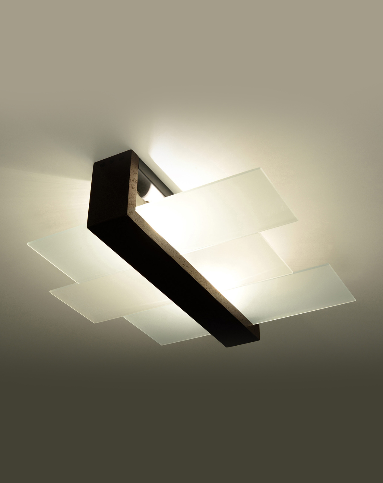 Ceiling lamp PHOENIX 2 wenge + 2x LED Bulb E27 3000K Warm White 7.5W 620lm