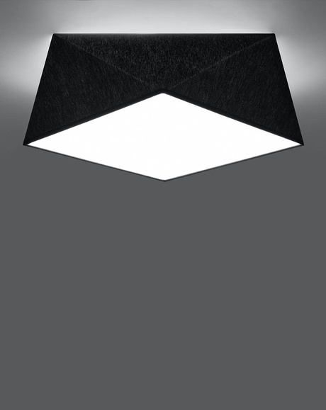 Ceiling lamp HEXA 35 BLACK + 2x LED Bulb E27 3000K Warm 7.5W 620lm
