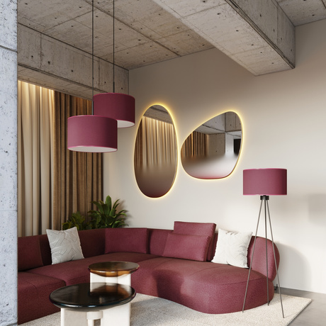 Floor lamp NEVIA burgundy