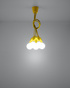 Hanging lamp DIEGO 5 yellow + 5x LED Bulb E27 3000K Warm 7.5W 620lm