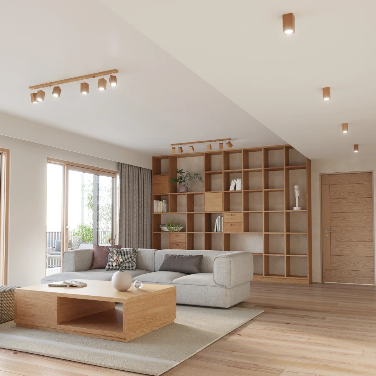 Ceiling lamp KEKE 10 oak