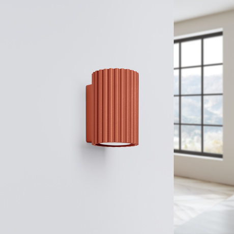 Wall lamp KARBON 10 red ochre