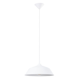 Ceiling pendant light FRIKA in white + 1x LED bulb E27 4000K Cool White 7.5W 690lm
