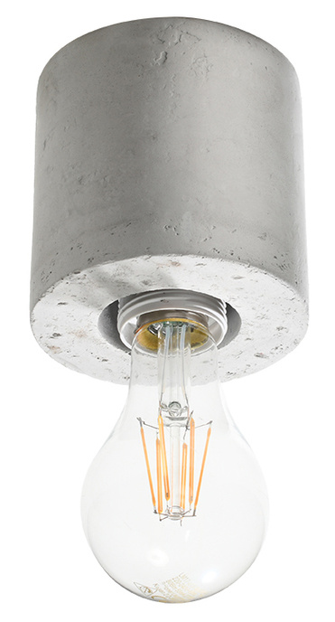 Ceiling lamp SALGADO concrete + 1x LED Bulb E27 3000K Warm 7.5W 620lm