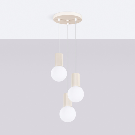 Pendant lamp HALO 3P beige