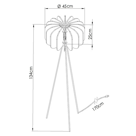 Floor lamp MULA 45 beige