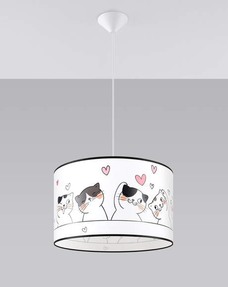 CAT 40 hanging lamp + 1x LED bulb E27 4000K Cool White 7.5W 650lm