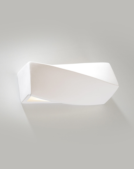 Wall lamp ceramic SIGMA MINI white + 1x LED Bulb E27 3000K Warm 7.5W 620lm