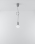 Hanging lamp DIEGO 1 grey + 1x LED Bulb E27 3000K Warm 7.5W 620lm