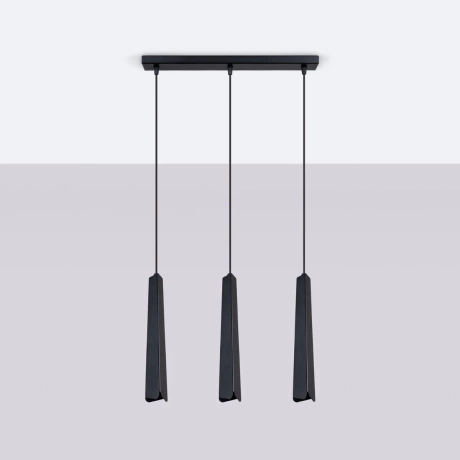 Pendant lamp PRYSM 3L black