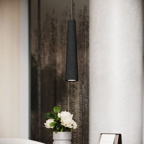 Pendant lamp ELECTRA black concrete