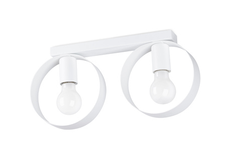 Ceiling lamp TITRAN 2 in white + 2x LED Bulb E27 4000K Cool White 7.5W 690lm