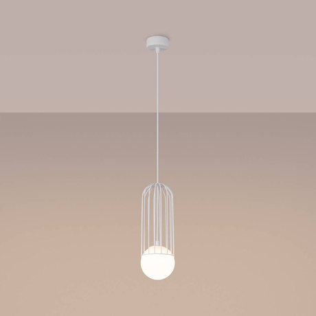 Pendant lamp BRINA 1 white + 1x LED Bulb G9 3000K Warm 4.5W 450lm