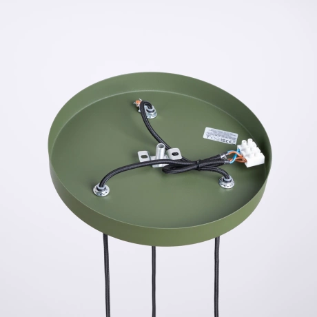 Pendant lamp HALO 3P olive green