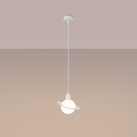 Pendant lamp HYPERION 1 white + 1x LED Bulb G9 3000K Warm 4.5W 450lm