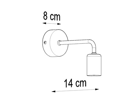 Wall lamp DUOMO + 1x LED Bulb E27 3000K Warm White 7.5W 620lm