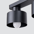 Ceiling lamp SAVAR 2 black + 2x LED Bulb E27 3000K Warm 7.5W 620lm.