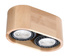 Ceiling lamp BASIC 2 natural wood + 2x LED bulb GU10 AR111 3000K WARM 12W 800lm