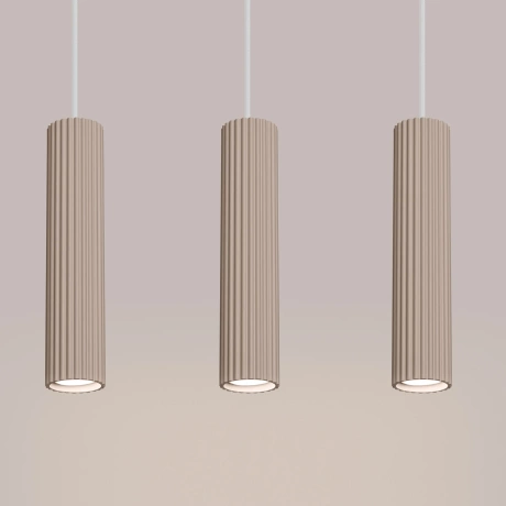 Pendant lamp KARBON 3L taupe
