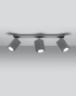 Ceiling lamp MERIDA 3 grey + 3x LED Bulb GU-10 3000K Warm 7W 620lm