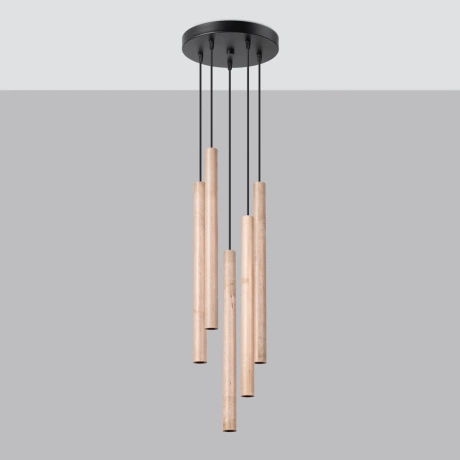 Pendant lamp PASTELO 5P wood
