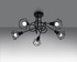 Chandelier ARTEMIS 5S black + 5x LED Bulb E14 3000K Warm 7.5W 620lm