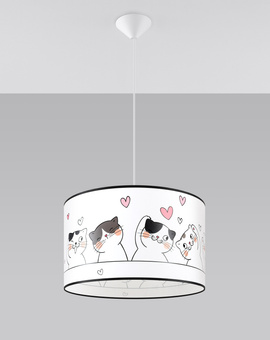 CAT 40 hanging lamp + 1x LED bulb E27 4000K Cool White 7.5W 650lm