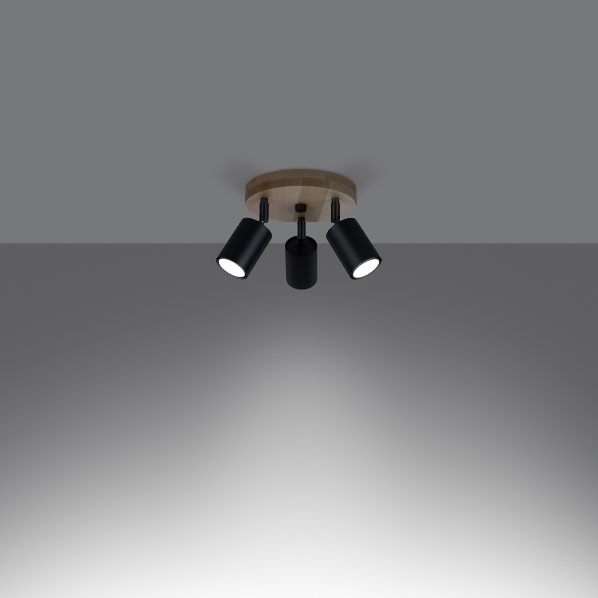 Ceiling lamp VERDO 3P black