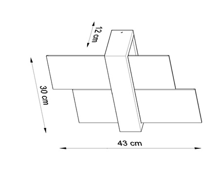 Wall lamp PHOENIX 1 wenge + 1x LED Bulb E27 4000K Cool White 7.5W 650lm