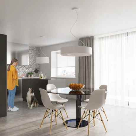 Chandelier SATURNO 70 white