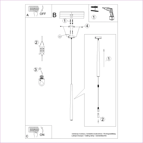 Pedant lamp BLISS 1 black