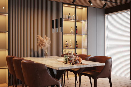 Hanging Lamp LOOPEZ 3L black/chrome + 3x LED Bulb GU-10 3000K Warm 7W 620lm