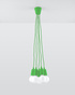 Hanging lamp DIEGO 5 green + 5x LED bulb E27 4000K Cool White 7.5W 650lm