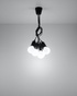 Ceiling pendant lamp DIEGO 5 black + 5x LED Bulb E27 4000K Cold White 7.5W 650lm