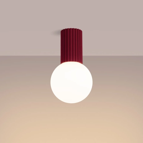 Ceiling lamp HALO burgundy IP44