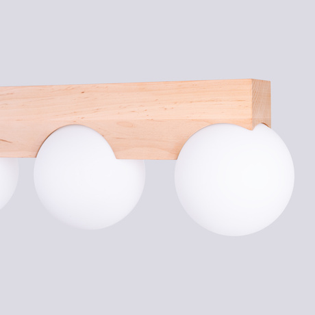 Ceiling lamp BULBO 4 natural wood