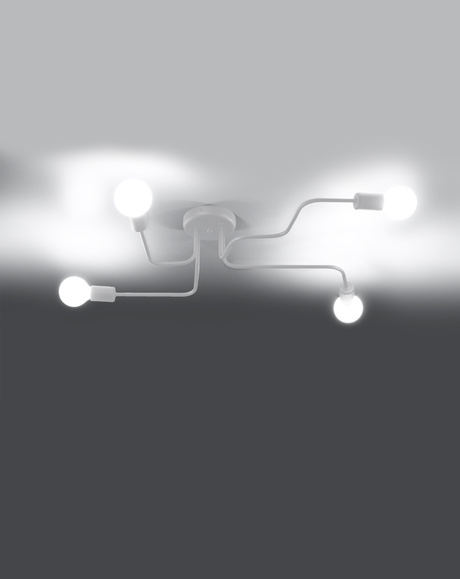 Chandelier HECTOR 4 White + 4x LED Bulb E27 4000K Cool White 7.5W 650lm