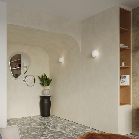 Wall lamp painted GLOBE white gloss + 1x LED bulb E27 4000K Cool white 7.5W 650lm