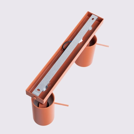 Ceiling lamp RING 2 red ochra