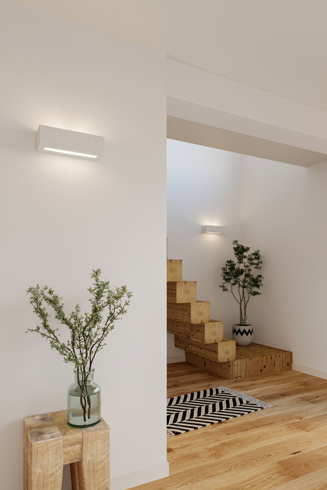 Wall lamp ceramic VEGA white + 1x LED bulb E27 3000K Warm 7.5W 620lm