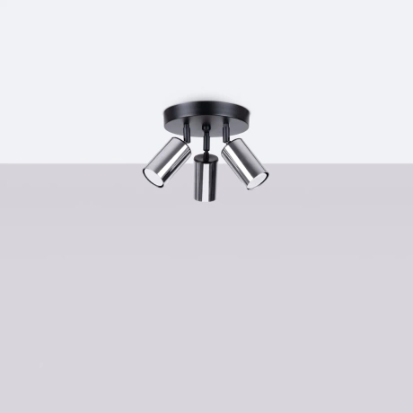 Ceiling lamp WINX 3P black/chrome