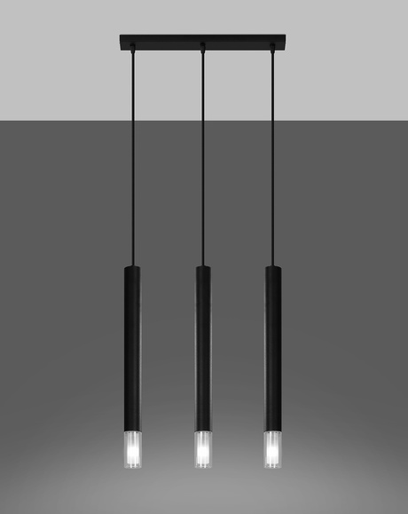 Pendant lamp VIZIER 3 black + 3x LED Bulb G9 3000K Warm 4.5W 510lm